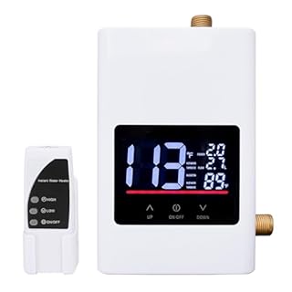 2026 Upgraded Tankless Water Heater Electric 110V Under Sink Small Hot Water Heater On Demand for Kitchen Bathroom 3000W Large Screen (White)