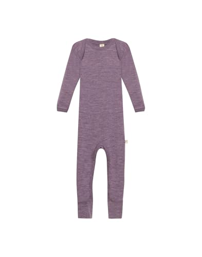 Dilling Combinaison laine mérinos naturelle bébé Lilas chiné 68 cm