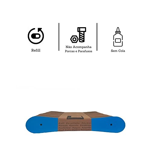 gatomoderno Refil de Arranhador para Gatos de Papelão Kraft, Modelo São Paulo, Azul