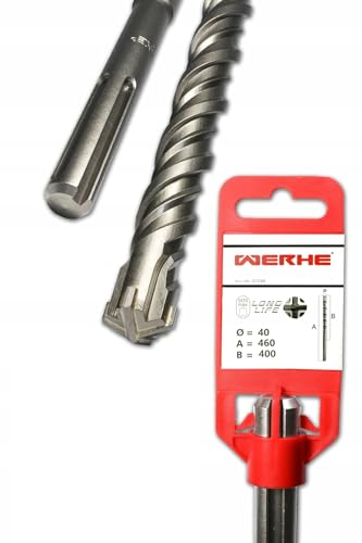 WERHE ® Professional SDS Max concrete drill 40 x 460 mm hammer drill stone drill concrete drill