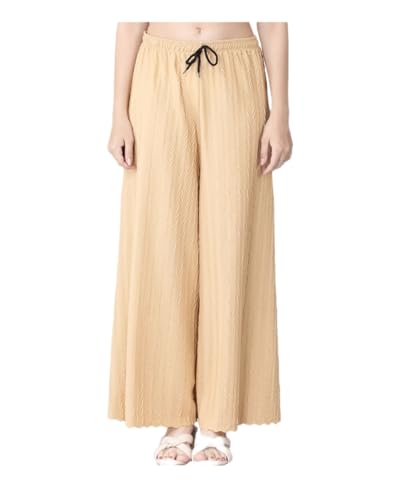 Image of Pack of 2 Women Palazzo Pants | Wide Leg Loose Fit | Combo Pack | Free Size | Stretchable Waist | Casual Wear, Office Wear, Home Wear Palazzo