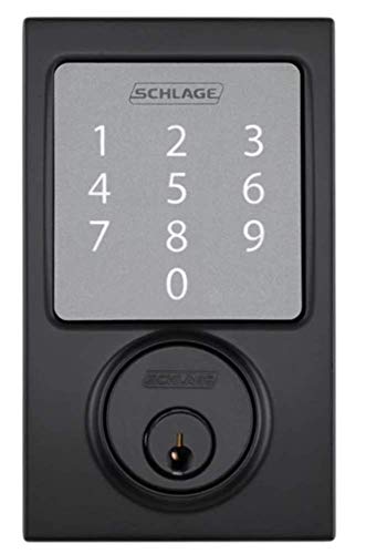 SCHLAGE Sense Smart Deadbolt With Century Trim (Matte Black)