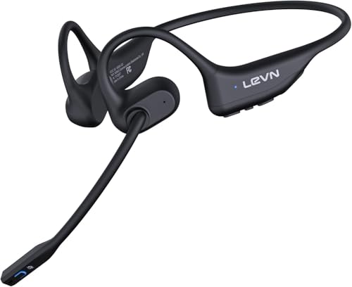 Open Ear Headphones with Mic 29g Trucker Bluetooth Headset with Microphone Bluetooth Headphones with Noise Cancelling Mic Wireless Headset with Mic for Work Workout Driving Call Office Running