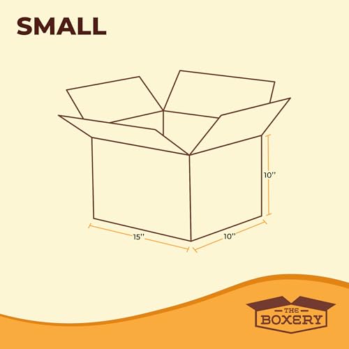 The Boxery Moving Boxes 10-Pack Small | 15x10x10 inch Brown/Kraft Corrugated Cardboard Packing, Moving & Storage for Business/Home – Durable - Eco-Friendly, Recyclable - Made in the USA - Image 3