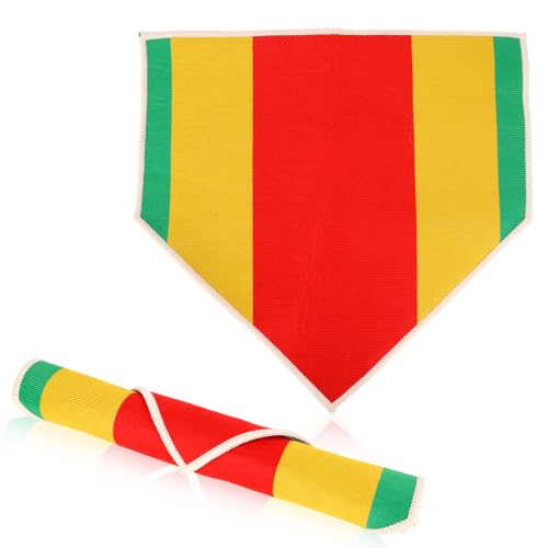Baseball Home Plate, 17in Color Mixed Rubber Training Home Plate for Baseball Softball Pitching Mat Portable Kickball Bases for Pitching and Hitting Practice (Colorful)