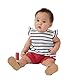 Petit Bateau Baby Mädchen A0CP0 Kurzarmbluse, Weiß/Blau, 6 Monate