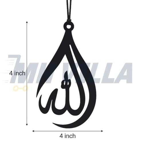 MH Villa Car Hanging Accessories Interior - Elegant Dream Catcher for Car - Charm for Auto Decor - Stylish Handmade Ornament for Rear View Mirror Decoration - Allah