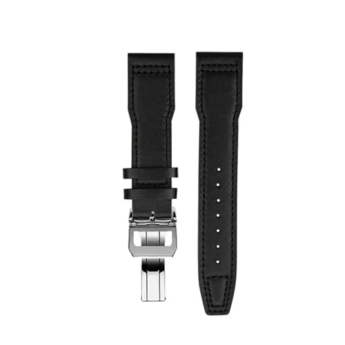 [���g ��-��] 20 21 �~�����[�g���|���g�K�����U�[�X�g���b�v Iwc �p�C���b�g���̉��q���܎��v Iw327004/Iw377714 Mark16/17/18 �����Y�X�g���b�v���U�[�u���X���b�g�ƌ݊�������(B Black Silver,20mm)