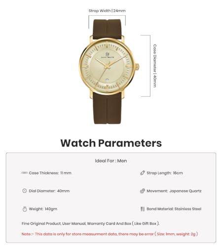 Image of SANSI MAYO Analog Watch for Men with Silicone Band | Magnetic Lock Strap | Japanese Quartz Movement | Water Resistant | Formal & Casual Wristwatch Gift