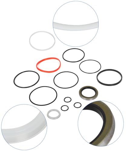 Image of Hydraulic Cylinder Seal Kit for Bush Hog, Fits 3 1 /2 inch Bore Cylinder 8 inch Stroke, Replace Part #50017623 (13PCS /Set)
