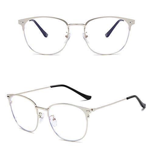 XINGYU Bleu Lunettes de Protection Bleus Blue Ray Lunettes UV Anti-Radiation Demi-Monture Lunettes pour Conduire la pêche Course à Pied Camping Golf Loisirs Sports de Plein air