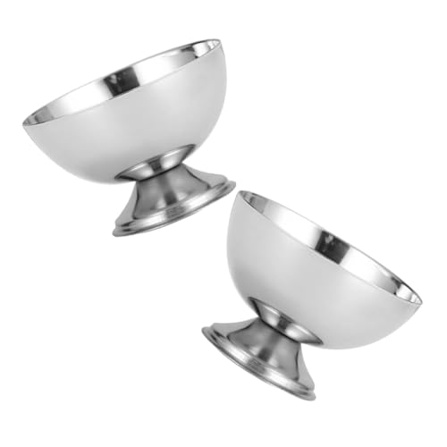 ULTECHNOVO Tazones Metálicos Acero Inoxidable para Aperitivos Frutero Yogurt Reutilizable Diseño Elegante