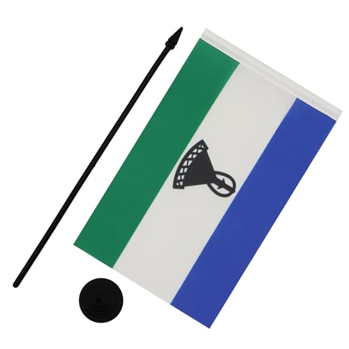 AZ FLAG Lesotho Table Flag 5'' x 8'', Mosotho Office Decoration 100% Polyester 21 x 14 cm - Image 3