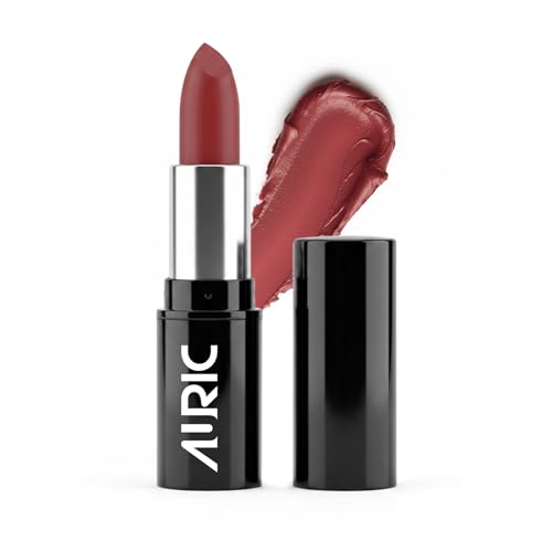 Image of Auric MatteRich Lipstick | Cola Twist | 4.2g | High Pigment, Long-Lasting, Transfer-Proof, Vegan & Paraben-Free Lip Color