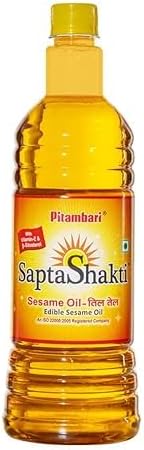 Pitambari Saptashakti Pure Sesame Edible Oil For Cooking (1 Liter)| Sesame Oil for cooking |(Til oil)