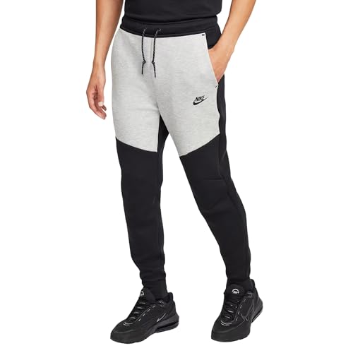 Nike Tech Men's Fleece Joggers (HV0959-011, Black/Dark Grey Heather/Black)