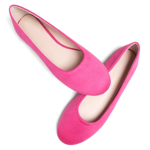 Image of Dear Time Women's Flats Comfortable Slip On Ballet Flats Soft Solid Casual Shoes
