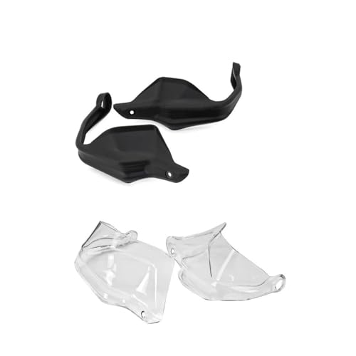 Protège-mains pour moto NT1100 2022+ transparent et noir avec déflecteurs de vent de guidon