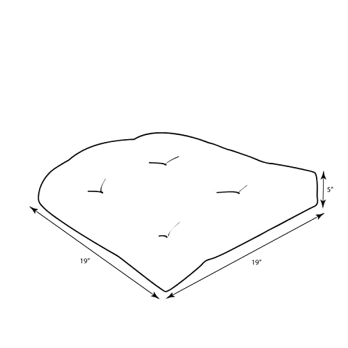 Pillow Perfect Indoor Fairhaven Red Tufted Seat Cushion (Round Back), 1 Count (Pack Of 1) #TOP3