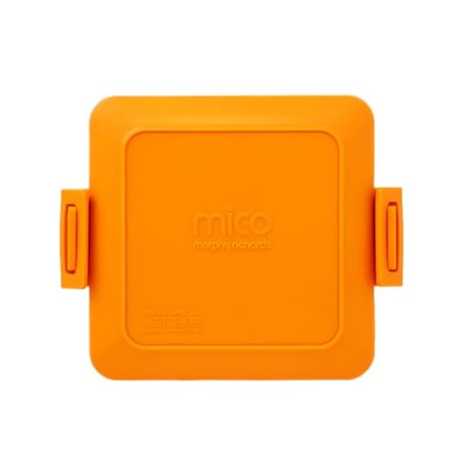Morphy Richards Mico 511644 - Sandwichera y parrilla para microondas, utensilios de cocina de silicona, revestimiento antiadherente, tecnología Heatwave, naranja, 511644