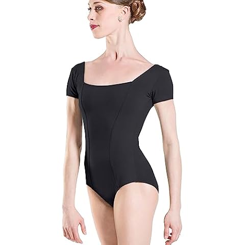 Wear Moi Reverence Women's Cotton Elasthan Leotard, Black, Large (LEO071BLAL) Cover