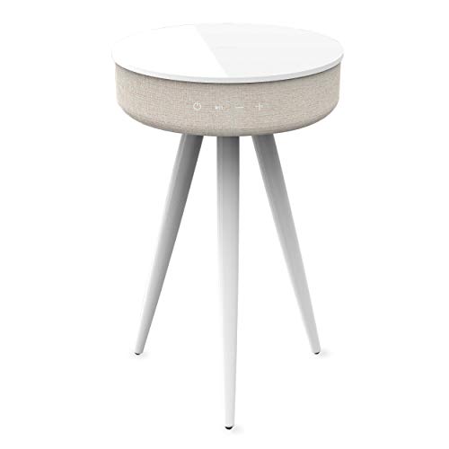 TD Systems SM30B11WB - Mesa Altavoz Bluetooth de 30W con Base de Carga inalámbrica y USB, Batería de 2200mAh [Color Blanco]
