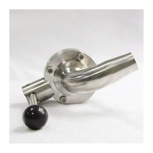 Vanne papillon coudée 57 mm inox SS304 pour modifier l'angle d'un réseau Tri Clamp