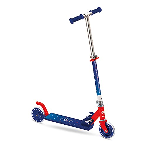 mondo Toys - Trotinette pour Enfant en Aluminium Fille garçon - FFF Fédération Française de Football - Guidon Ajustable - 2 Roues -28640 Bleu, Blanc, Rouge Hauteur Max Guidon : 79cm