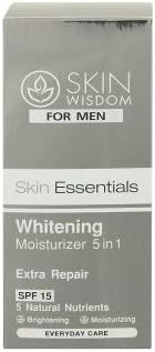 Skin Wisdom for Men - Skin Essentials Whitening Moisturizer 5 in 1 Extra Repair Spf 15,50 Ml, 1.75 Oz