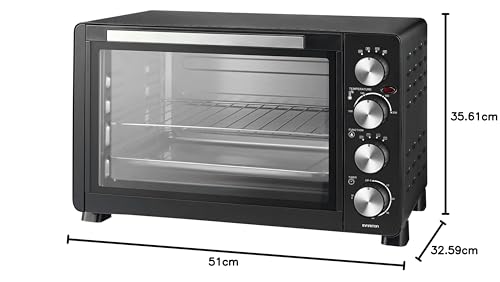 INFINITON HSM-A30N – Horno sobremesa, Negro, 30L, 1500W, Convección, Doble acristalamiento, Luz interior, Temporizador 60 min. - imagen 3