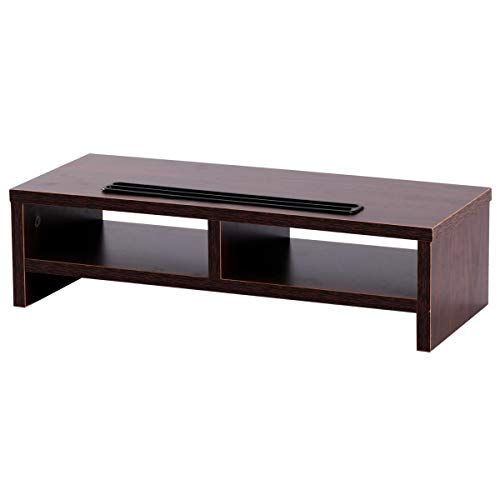Black Friday - 60% OFF Penck Monitor Stand Riser Desk Organizer Universal Wood Speaker TV PC Laptop Computer Screen Riser 19.6 inch with Shelf