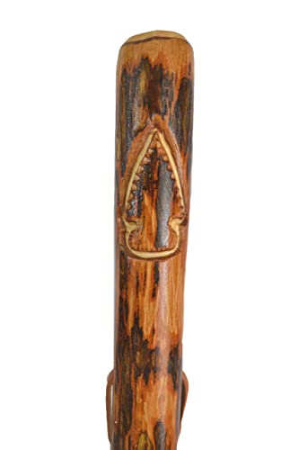 Walking Stick with Arrowhead Carving on Hardwood Staff, Chiefs Staff