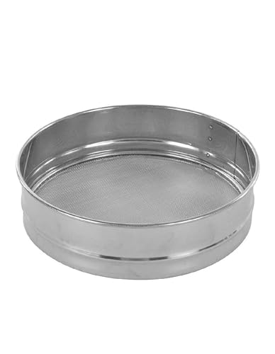 Image of Black Olive Steel Atta Sieves Chalni - Stainless Steel Sieve for Aata, Maida and Other Solid Powder, Easy to Use Sieves for Cake Baking, Bread, Pizza Dough, Cake Cookies and Karwa-Choth Festival