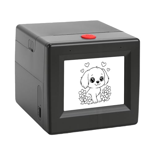 Image of Vikye AI Voice Sticker Printer, Inkless Thermal Mini Pocket Maker 1200mAh Battery HD Display with 2.4G WiFi Connection, for Study Notes DIY Crafts