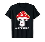 Lustiges Pilz Design mit Spruch: Glückspilz. Perfektes Geschenk für Pilzsammler und Pilzflüsterer im Wald beim Pilze sammeln.