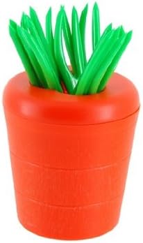 HUMPS Carrot Shaped 10pcs Fruit Forks Set (Orange)