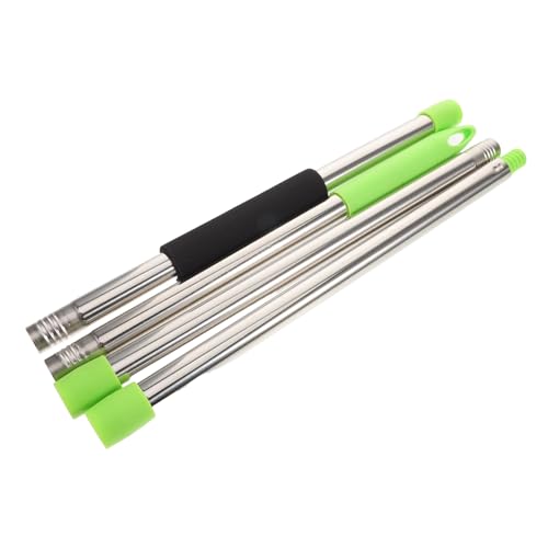 4pcs Extendable Stainless Steel Mop Handle for Cleaning Compatibility Height for Home and Office Fits Standard Threaded Mop Heads Compact Storage