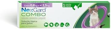 Nexgard COMBO Antipulgas e Sarna e Vermífugo para Gatos até 2,5 k...