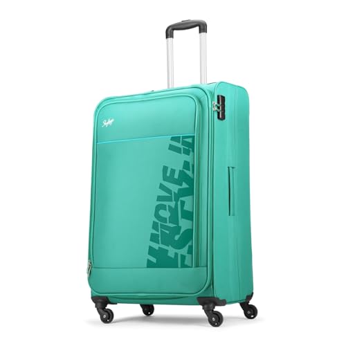 Skybags Polypropylene Rhumba 76 Cms Large Check-in Polyster Soft Sided 4 Wheels Luggae/Suitcase/Inline Trolley Bag- Green