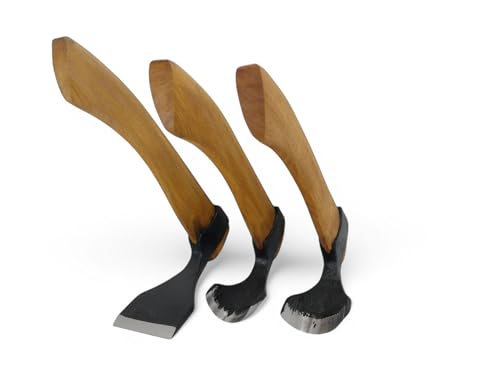 Set of 3 Bowl Adze Tools
