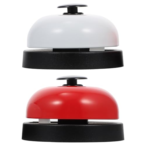 TOVINANNA 2 pièces Cloche de Service Jeu Bell Toy Réception Cloche Table Portable Signal Pratique pour Bar Hôtel Cuisine