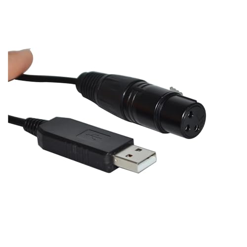 F1T`D2I RS485 DMX512  USB XLR 3PIN 3P DMX X DMXKING DMXCONTROL t[X^C[ DMX400 P[u QLC+ Xe[WRg[[P[u(1.8M,Color F)