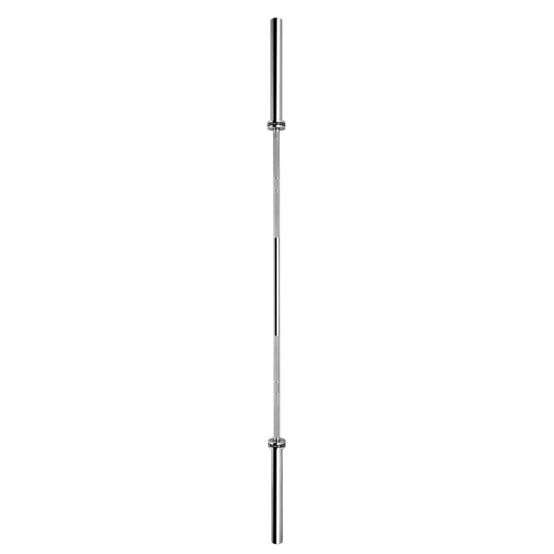 Barre de musculation olympique sans roulements, chromée, convient pour disques de 50 mm de diamètre, poids maximum admis 230 kg, 220 cm x 50 mm, 20 kg