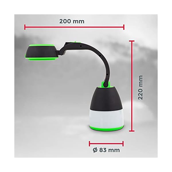 B.K.Licht I LED Outdoorlampe I 3 in 1 Tischleuchte I Notfalllampe Batterie I Notlicht I Blackout Lampe I Taschenlampe, 2… – Bild 8