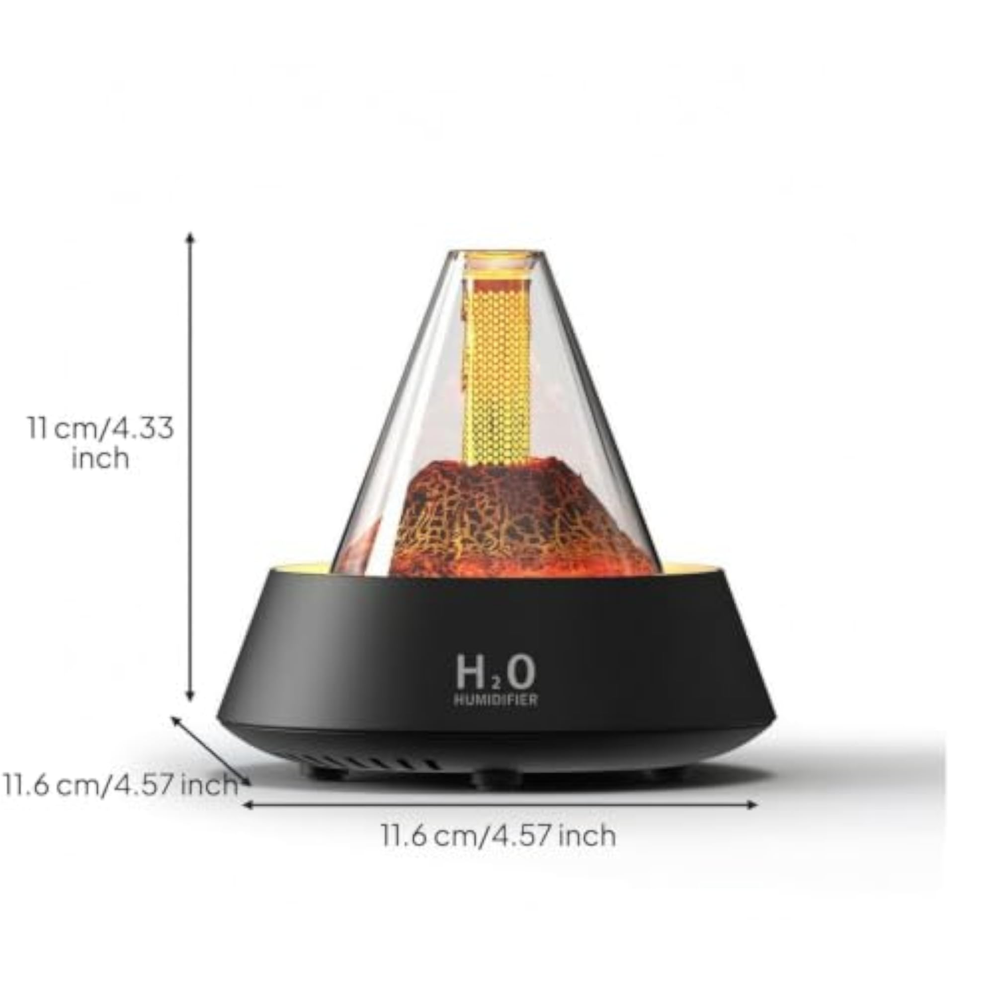 Electric Volcano Humidifier Decorative Dispenser with Light for Desk
