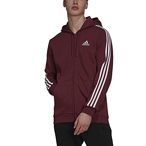 Image of adidas mens Essentials Fleece 3-stripes Full-zip