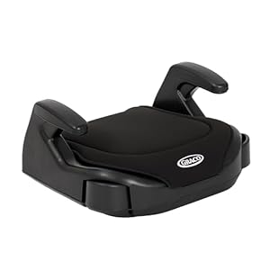 Graco Booster Basic R129 Child Car Seat from Approx. 7 to 12 Years (135 to 150 cm), Booster Seat without Backrest, Cup Holder, Black, Black