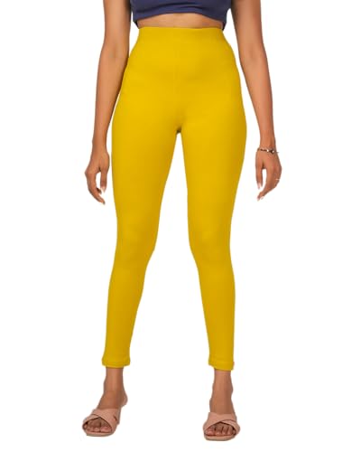 Image of Loveit Womens Solid Viscose Slim Fit Ankle Length Leggings