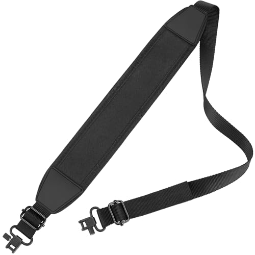 CVLIFE Two Point Rifle Sling, Anti-Slip Design Pad, Removable Swivel Black - image 1