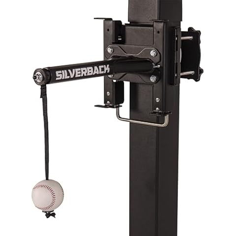 Silverback Portable Baseball Swing Trainer with Lock ‘n Rock Technology,Black Cover